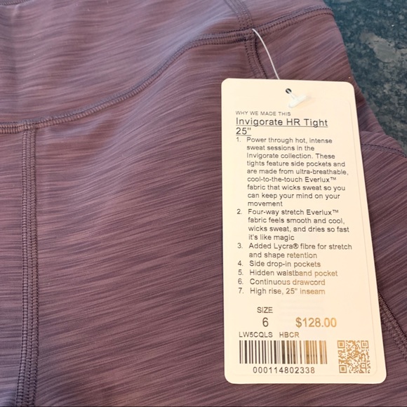 invigorate high rise heathered black currant 25” - Picture 4 of 8